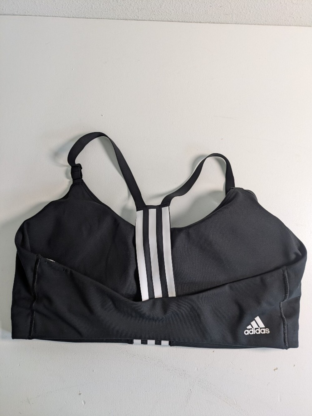 ADIDAS Women Aeroimpact Support Training Sport Bra Black White Stripes Size M - Picture 4 of 9